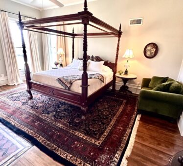 Kate Parker Oliver Bedroom, Milton Parker Home, Luxury B&amp;B in Bryan, TX